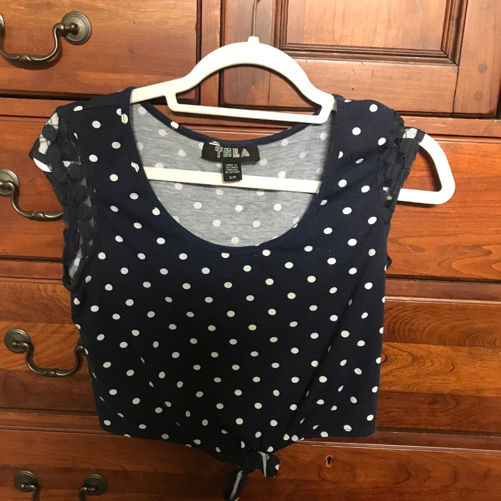 Urban Outfitters crop polka dot top